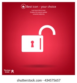 Easy open lock icon.