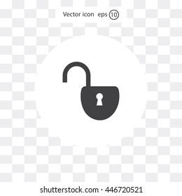 Easy open lock icon
