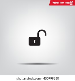 Easy open lock icon