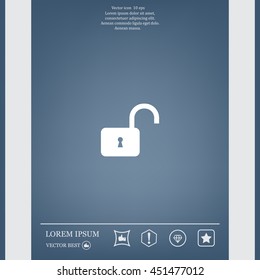 Easy open lock icon