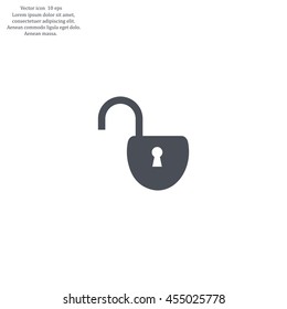 Easy open lock icon