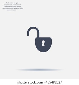 Easy open lock icon