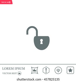 Easy open lock icon