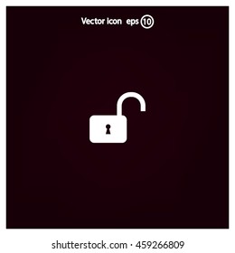 Easy open lock icon