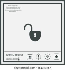 Easy open lock icon