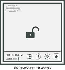 Easy open lock icon