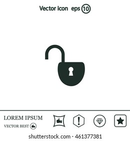 Easy open lock icon