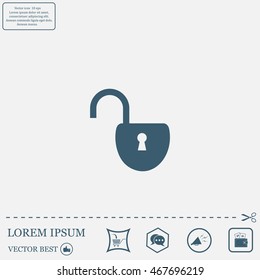 Easy open lock icon