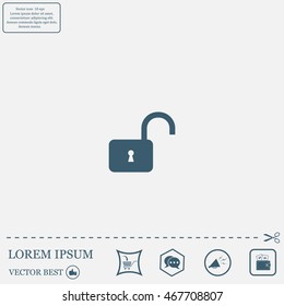 Easy open lock icon