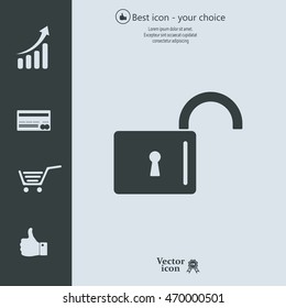 Easy open lock icon.