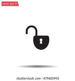 Easy open lock icon