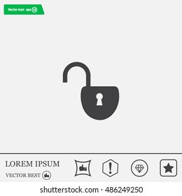 Easy open lock icon