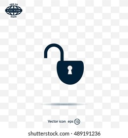 Easy open lock icon