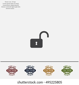 Easy open lock icon