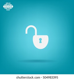 Easy open lock icon