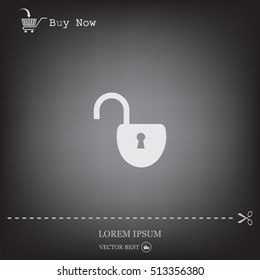 Easy open lock icon