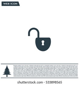 Easy open lock icon