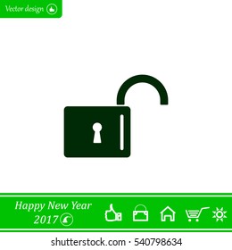 Easy open lock icon.