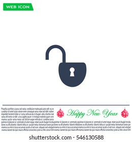 Easy open lock icon