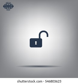 Easy open lock icon