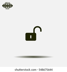 Easy open lock icon