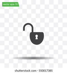 Easy open lock icon