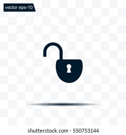 Easy open lock icon