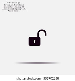 Easy open lock icon