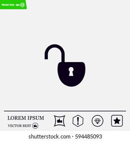 Easy open lock icon