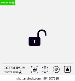 Easy open lock icon