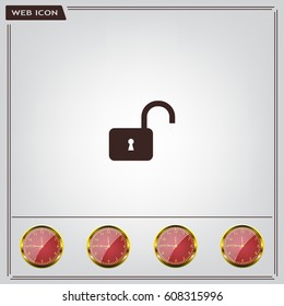 Easy open lock icon