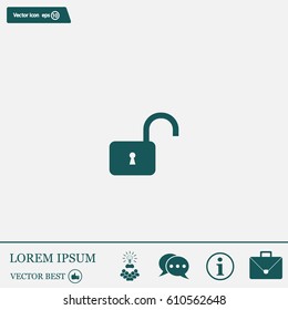 Easy open lock icon
