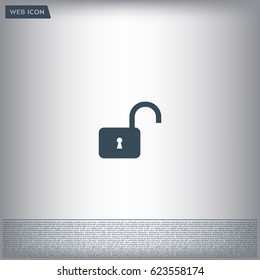 Easy open lock icon