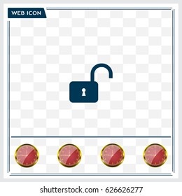 Easy open lock icon