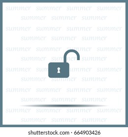Easy open lock icon