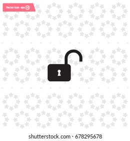 Easy open lock icon