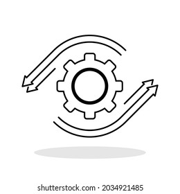 Easy operation icon in flat style. Easy process symbol for your web site design, logo, app, UI Vector EPS 10.