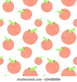 easy painted pattern of fruit graphics with textures on a white background