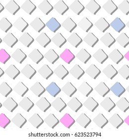 easy painted pattern of pink and blue, gray geometric shapes