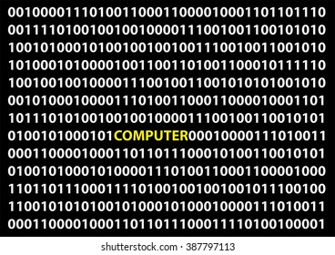 easy password on black and white binary code background
