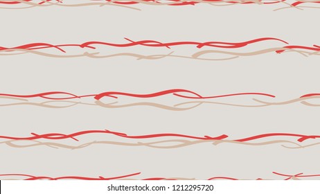 Easy pattern from smooth wavy color lines Element of bright packaging, tile, textile, wallpaper, cover, card, corporate identity design. Light calligraphic waves