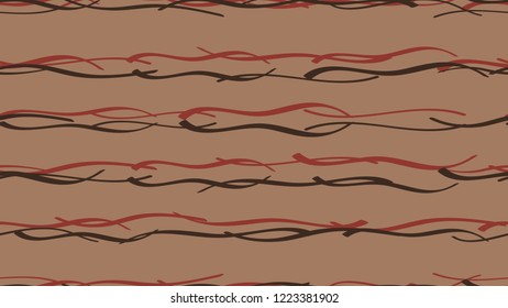 Easy pattern from smooth wavy color lines The idea of a beautiful design of packaging, tiles, textiles, wallpapers, covers, cards, corporate identity Light calligraphic waves
