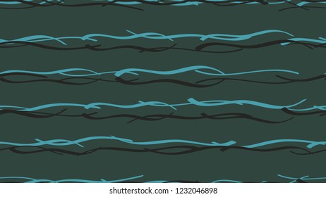 Easy pattern from smooth wavy color lines The idea of a beautiful design of packaging, tiles, textiles, wallpapers, covers, cards, corporate identity Light calligraphic waves