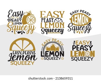 Easy Peasy Lemon Squeezy Printable Vector Illustration