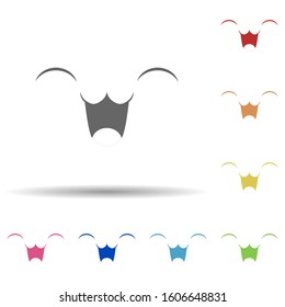 Easy pleasant smile in multi color style icon. Simple thin line, outline vector of smile icons for ui and ux, website or mobile application