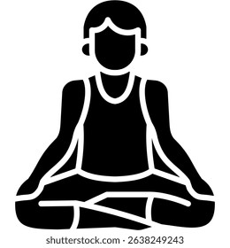 Easy Pose Icon Glyph Vector Illustration