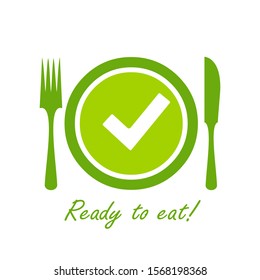 Easy prep food icon isolated on white background