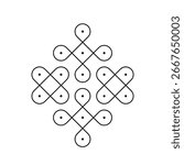 Easy Rangoli Kolam to draw on daily basis!