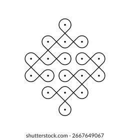 Fácil Rangoli Kolam para desenhar diariamente!