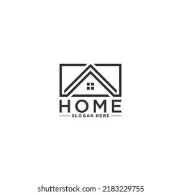 Easy To Recognize And Remember House Logo On White Background